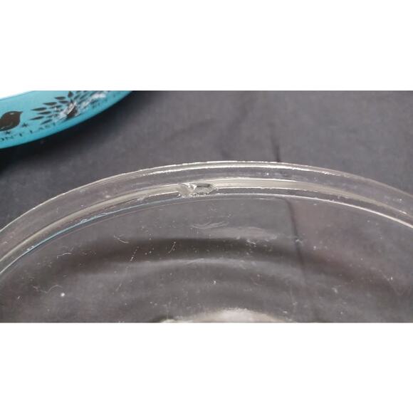 Vintage Sears Glasbake Ovenware 1 Quart Dish Kissing Don't Last But Cookery Do - Picture 12 of 13